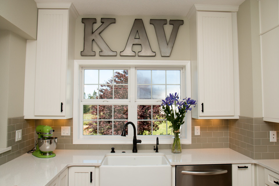 Kitchen with a beautiful view from the window